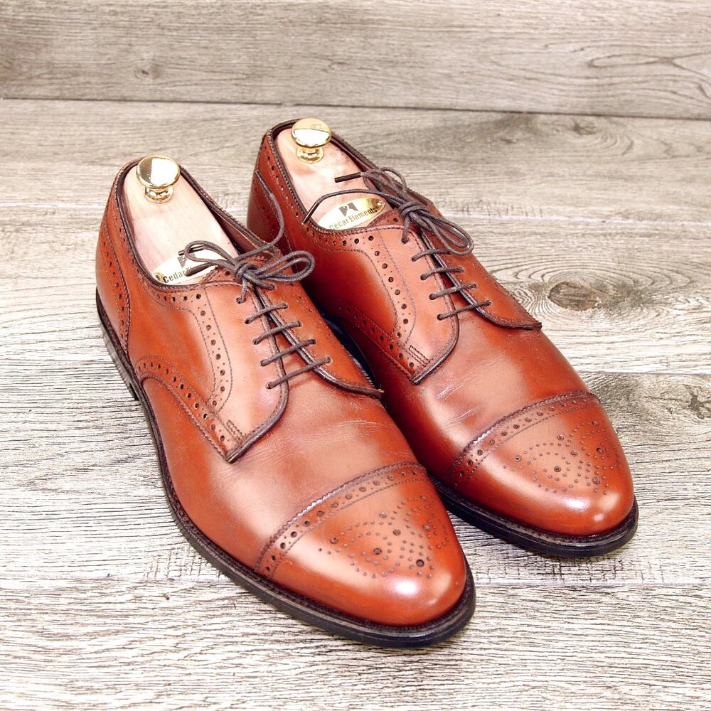 Allen Edmonds SANFORD Cap Toe Blucher 10 D Chili * add $15 new Trees